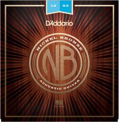 Westerngitaarsnaren D'addario NB1253 Acoustic Nickel Bronze Set 12-53 - Snarenset