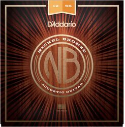 Westerngitaarsnaren  D'addario NB1256 Acoustic Nickel Bronze Set 12-56 - Snarenset
