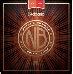 Westerngitaarsnaren  D'addario NB1356 Acoustic Nickel Bronze Set 13-56