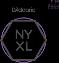 Elektrische gitaarsnaren D'addario NYXL1164 7-String Nickel Wound Electric Guitar Strings 11-64 - 7-snarige set