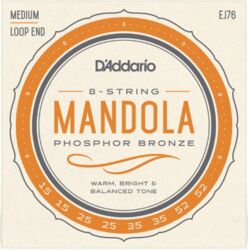 Mandolinesnaren D'addario EJ76 Phosphor Bronze Mandola 15-52 - 8-snarige set