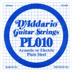 Elektrische gitaarsnaren D'addario XL Nickel Single PL010 - Snaar per stuk