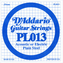 Elektrische gitaarsnaren D'addario XL Nickel Single PL013 - Snaar per stuk