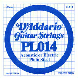 Elektrische gitaarsnaren D'addario XL Nickel Single PL014 - Snaar per stuk