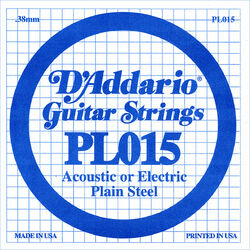 Elektrische gitaarsnaren D'addario XL Nickel Single PL015 - Snaar per stuk