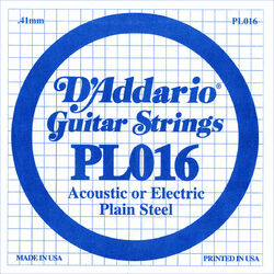 Elektrische gitaarsnaren D'addario XL Nickel Single PL016 - Snaar per stuk