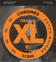 ECB82 Electric Bass 4-String Set Chromes Flat Wound Long Scale 50-105 - set van 4 snaren