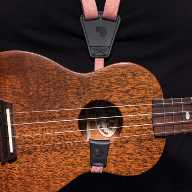 D'addario Eco-comfort Ukulele Strap Coral - Toebehoren voor andere snaarinstrumenten - Variation 1