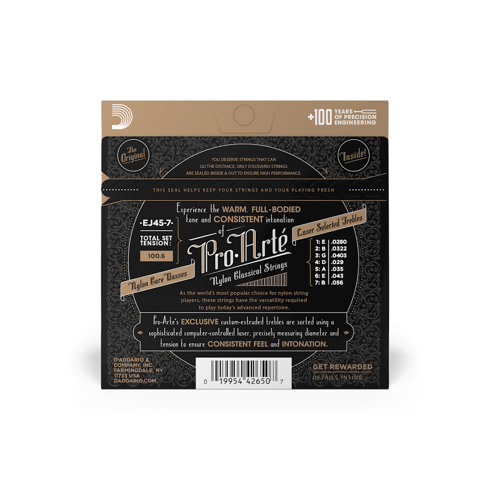 D'addario Ej45-7 7 String Nylon Classic - Nylonsnaren voor klassieke gitaar - Variation 1