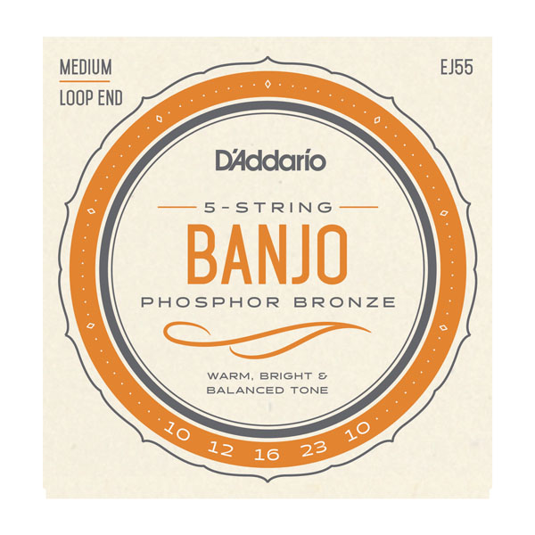 D'addario Ej55 5-string Banjo Phosphor Bronze Medium 10-23 - Banjosnaren - Variation 1