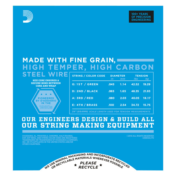 D'addario Jeu De 4 Cordes Esxl170 Xl Nickel Wound Basse 045-100 - Elektrische bassnaren - Variation 3