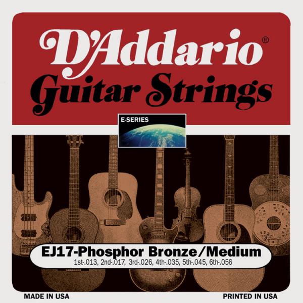 D'addario Jeu De 6 Cordes Guit. Folk 6c Phosphor Bronze 013.056 Ej17 - Westerngitaarsnaren - Variation 1