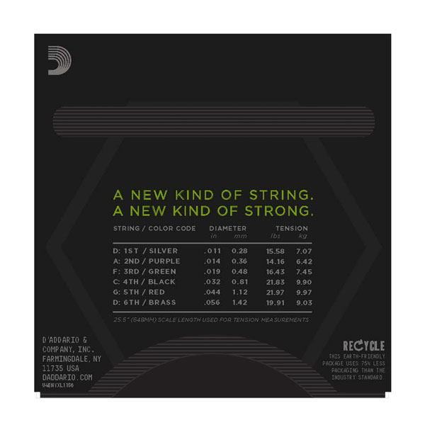 D'addario Nyxl1156 Nickel Wound Electric Guitar Mtehb 11-56 - Elektrische gitaarsnaren - Variation 1