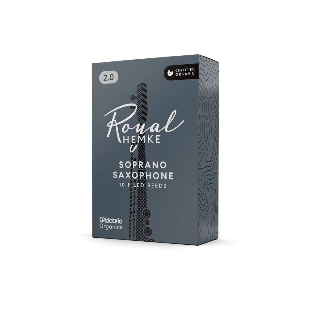 D'addario Rhkp10ssx200 Royal Hemke Organic Soprano Saxophone Reeds, Strength 2.0, 10-pack - Saxofoon riet - Variation 1