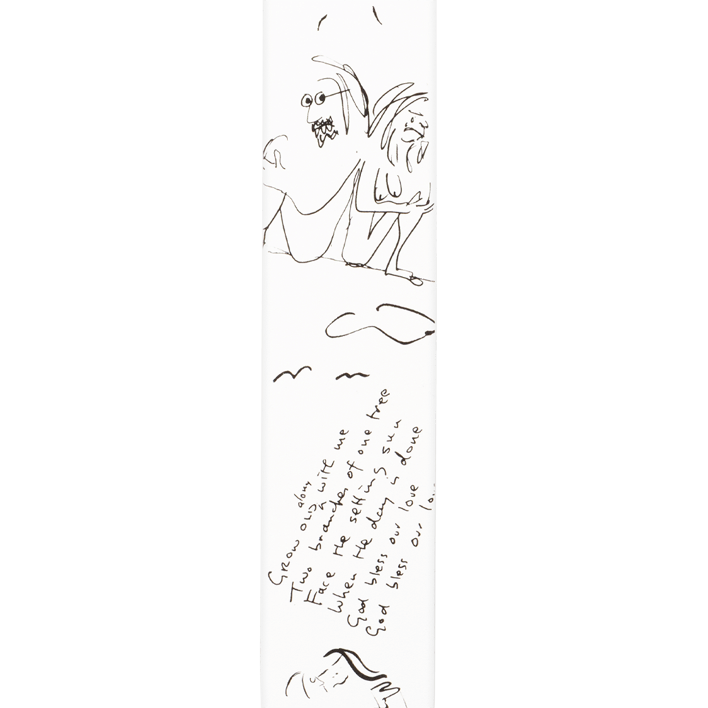 D'addario Sangle En Cuir John Lennon Art Series - John & Yoko - Gitaarriem - Variation 1