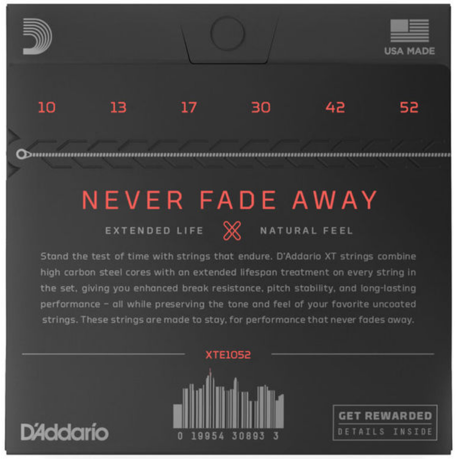 D'addario Xte1052 Electric Guitar Nickel Plated Steel 6c 10-52 - Elektrische gitaarsnaren - Variation 1