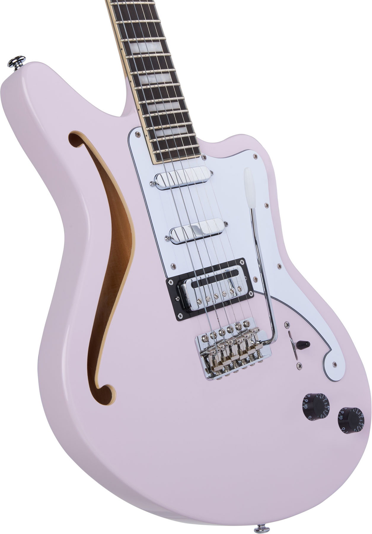 D'angelico Bedford Sh Premier Hss Trem Ova - Shell Pink - Semi hollow elektriche gitaar - Variation 3