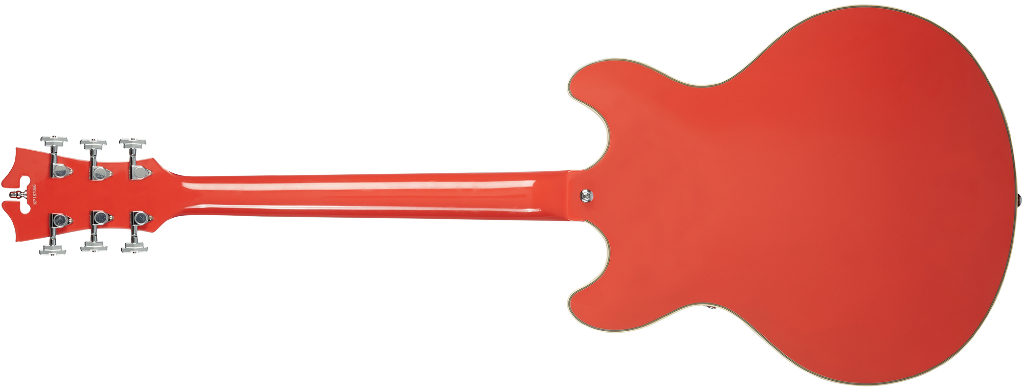 D'angelico Premier Dc 2h Ht Ova - Fiesta Red - Semi hollow elektriche gitaar - Variation 1