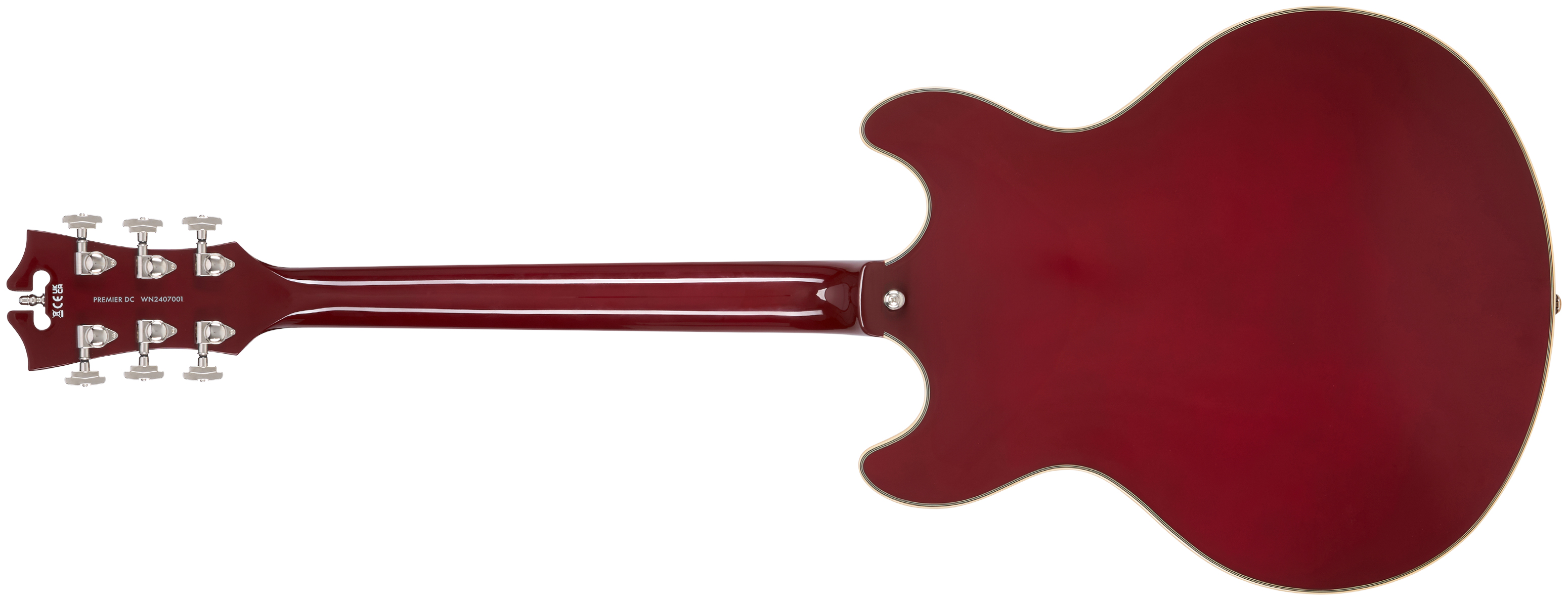 D'angelico Premier Dc 2h Ht Wal - Burnt Red - Semi hollow elektriche gitaar - Variation 1