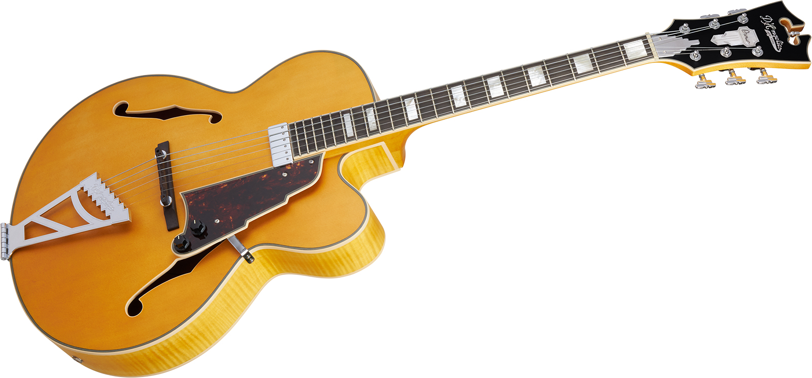D'angelico Premier Exl1 1h Ht Ova - Satin Honey Blonde - Hollow bodytock elektrische gitaar - Variation 2