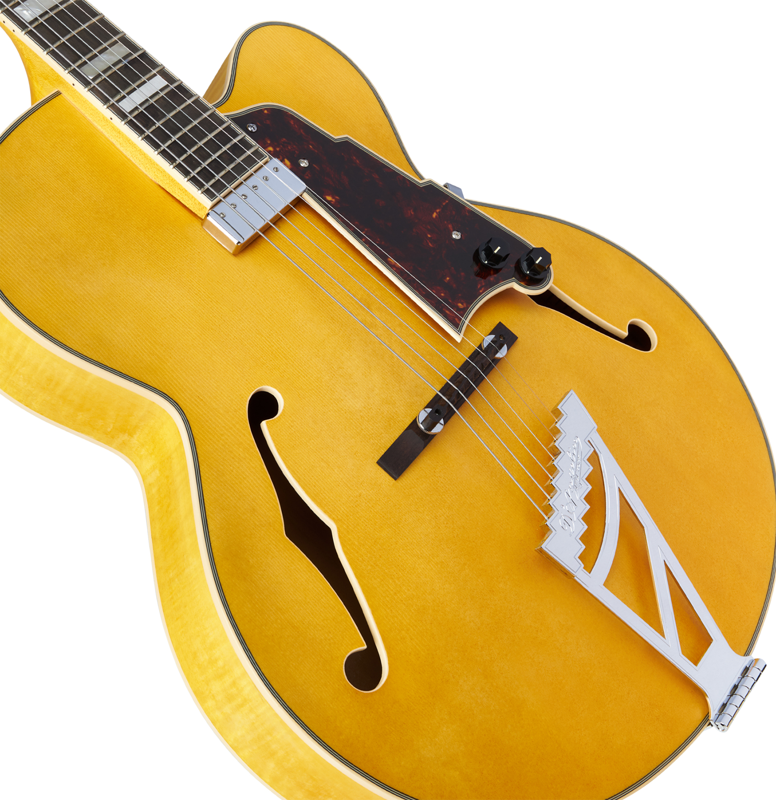 D'angelico Premier Exl1 1h Ht Ova - Satin Honey Blonde - Hollow bodytock elektrische gitaar - Variation 3