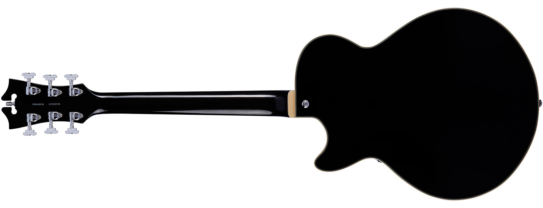 D'angelico Ss Premier 2h Ht Ova - Black Flake - Semi hollow elektriche gitaar - Variation 2