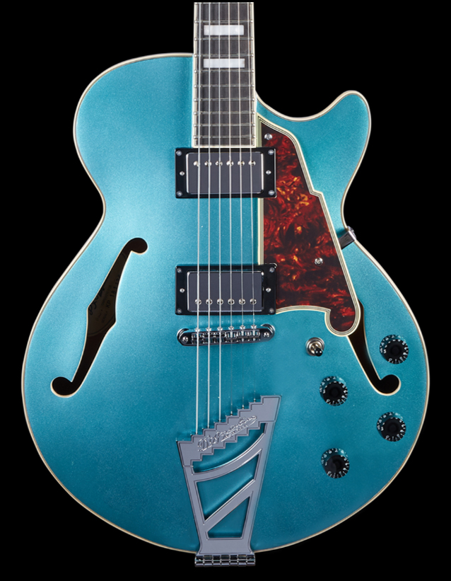 D'angelico Ss Premier 2h Ht Rw - Ocean Turquoise - Hollow bodytock elektrische gitaar - Variation 2