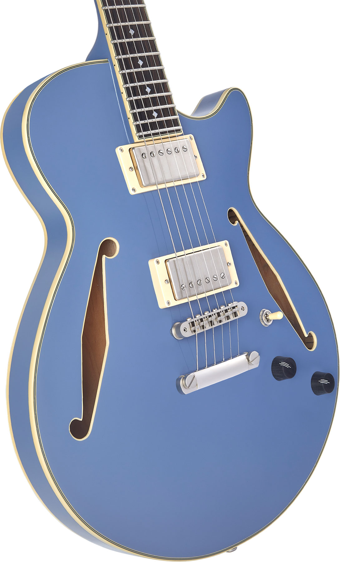 D'angelico Ss Tour Excel 2h Ht Eb - Slate Blue - Semi hollow elektriche gitaar - Variation 3