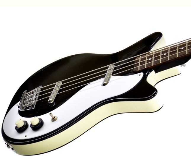 Danelectro '59 Dc Longscale - 4c Ss - Black - Solid body elektrische bas - Variation 1