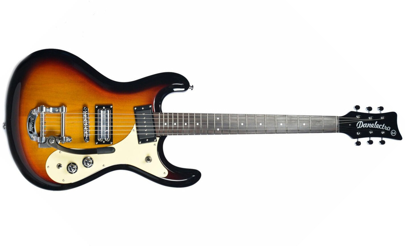 Danelectro The 64 Guitar Hs Trem Rw - Sunburst - Guitarra eléctrica de doble corte. - Main picture