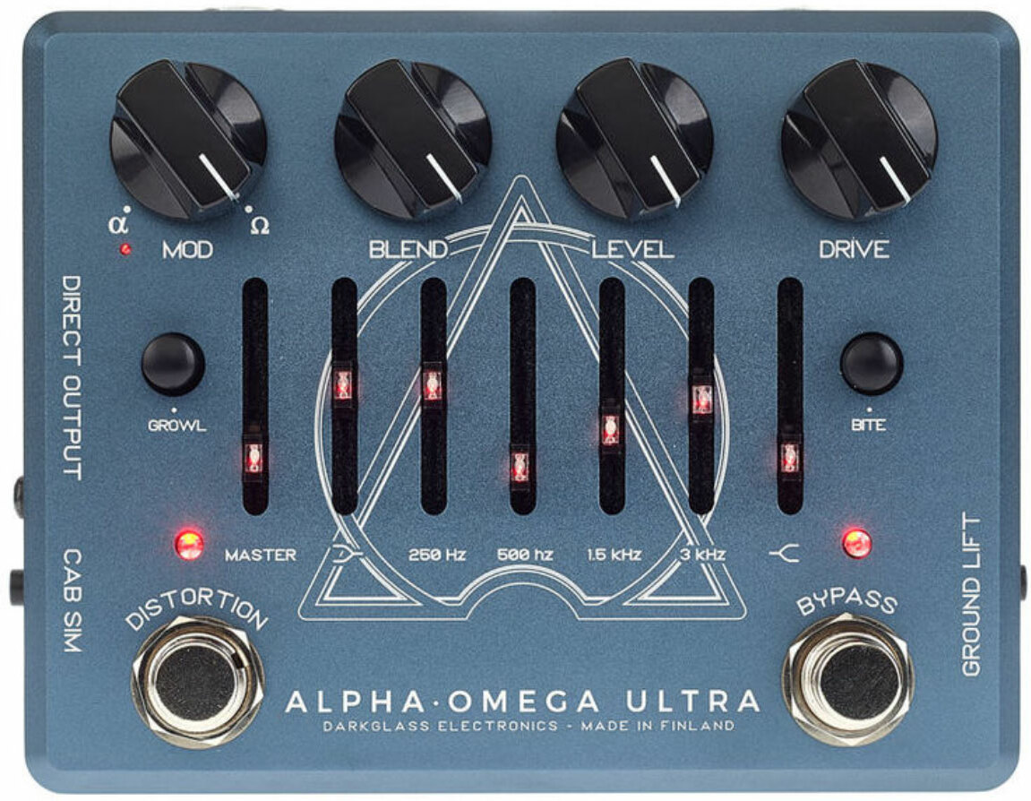 Darkglass Alpha Omega Ultra V2 Aux-in Bass Preamp - Overdrive/distortion/fuzz effectpedaal - Main picture