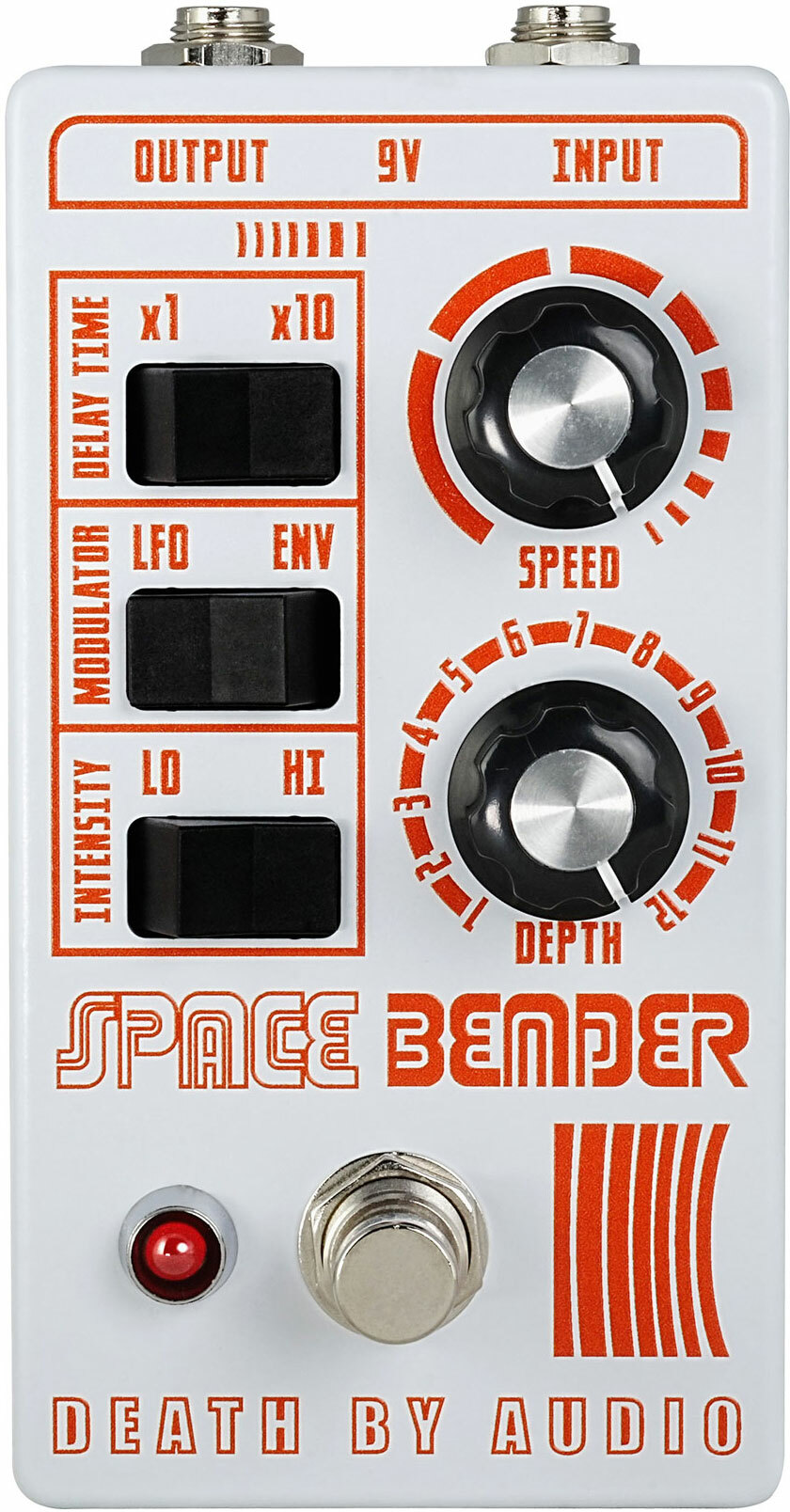 Death By Audio Space Bender Chorus Modulator Ltd White/orange - Modulation/chorus/flanger/phaser en tremolo effect pedaal - Main picture