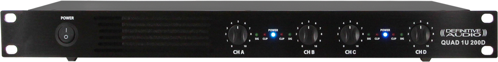 Definitive Audio Quad 1u 200d - Multi-kanalen krachtversterker - Main picture