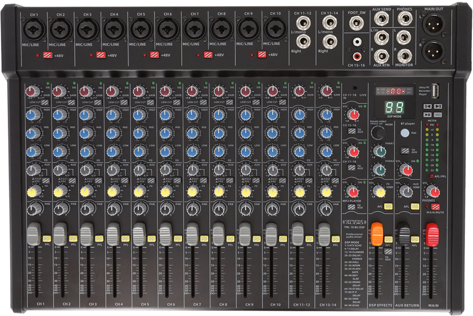 Definitive Audio Tml 10 Bu Dsp - Analoge Mengtafel - Main picture