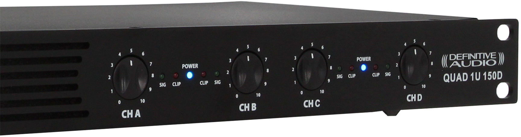 Definitive Audio Quad 1u 150d - Multi-kanalen krachtversterker - Variation 3