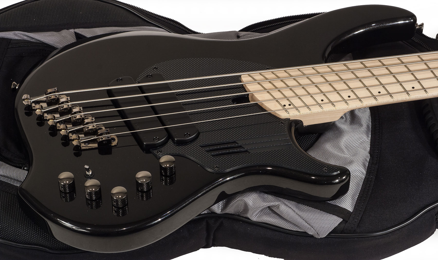 Dingwall Adam Nolly Getgood Ng2 5c 2-pickups Signature Active Mn - Metallic Black - Solid body elektrische bas - Variation 1