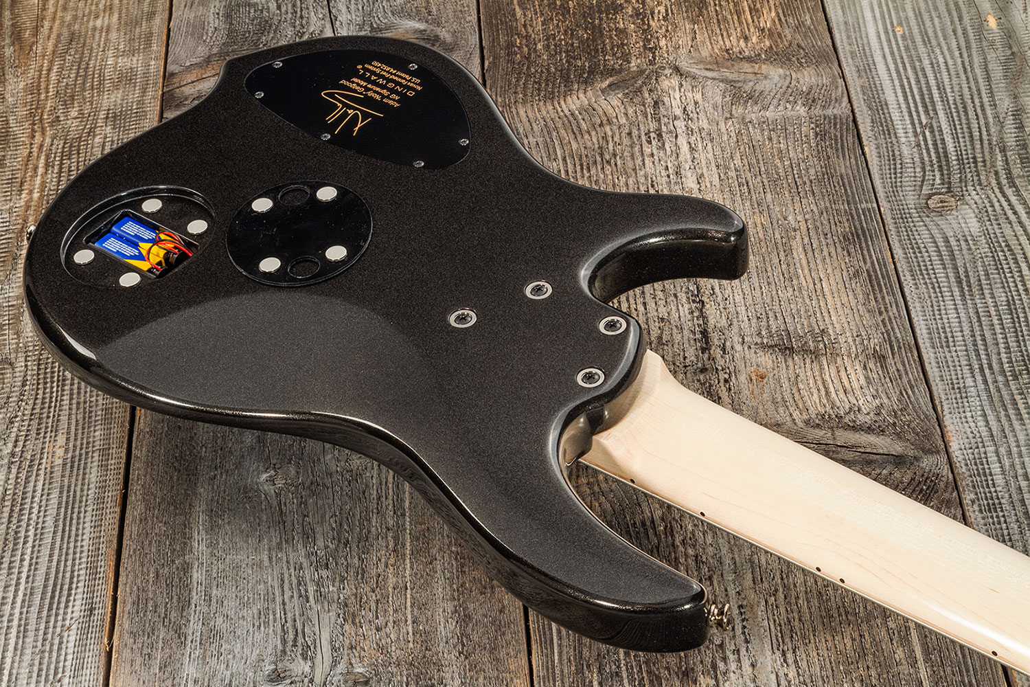 Dingwall Adam Nolly Getgood Ng2 5c Sig Active Mn +housse - Metallic Black - Solid body elektrische bas - Variation 5