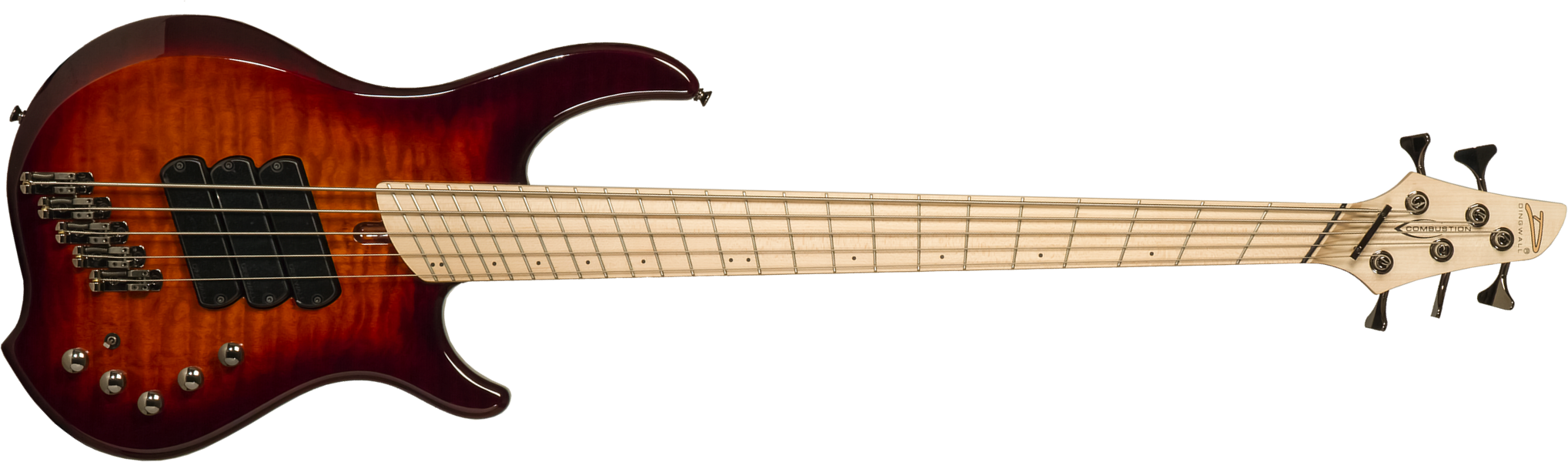 Dingwall Combustion Cb3 5c 3pu Active Mn - Vintage Burst Gloss - Solid body elektrische bas - Main picture