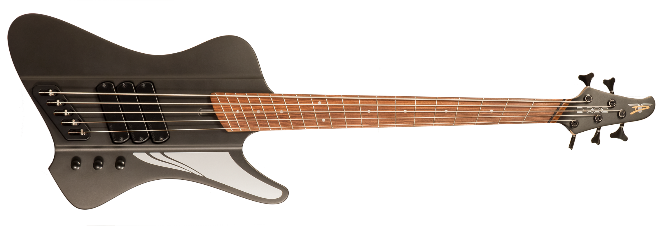 Dingwall D-roc Standard-3 5c 3pu Active Pf - Black Matte - Solid body elektrische bas - Main picture