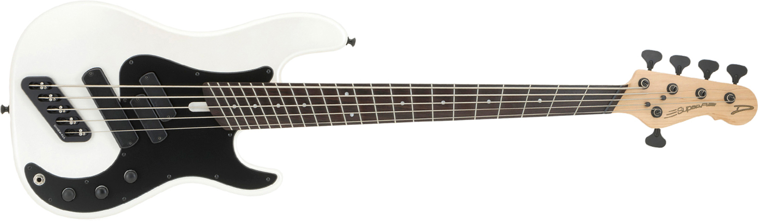 Dingwall Super P Sp1 5c Rw - Gloss Ducati Pearl White - Solid body elektrische bas - Main picture