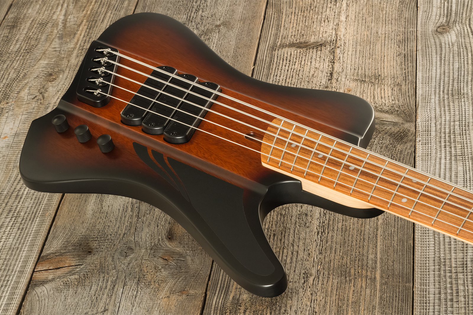 Dingwall D-roc Standard-3 5c 3pu Active Pf - Vintage Burst Matte - Solid body elektrische bas - Variation 2