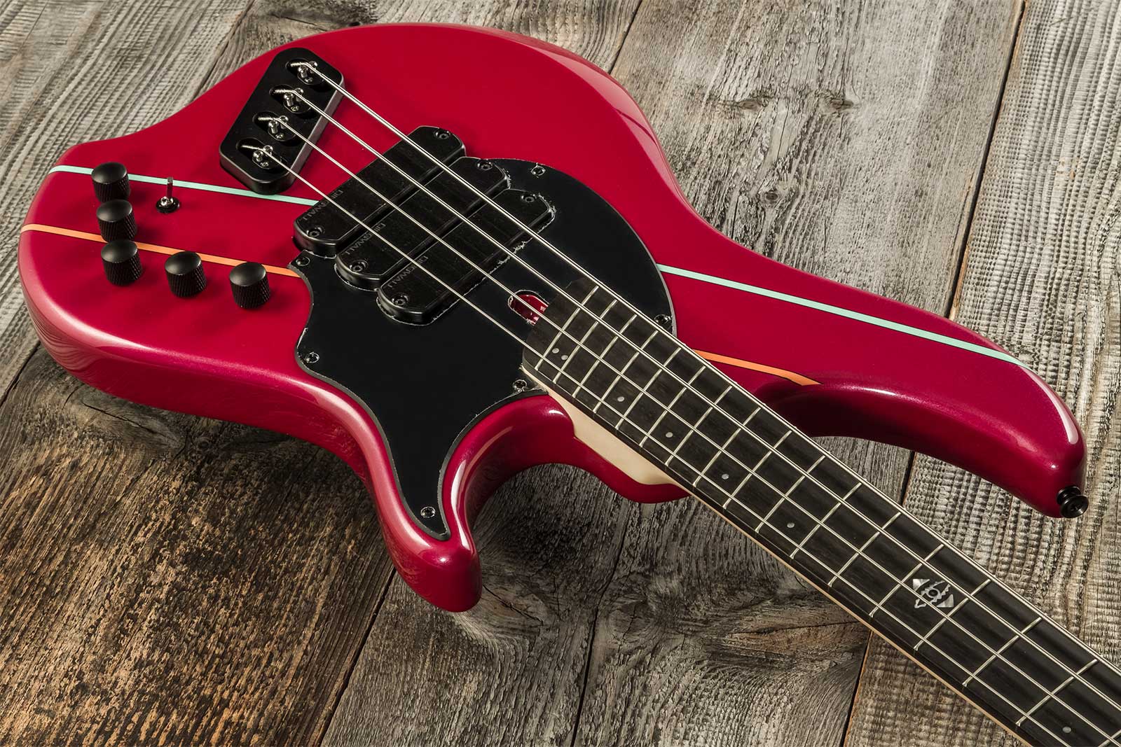 Dingwall John Taylor Rio Dream Jt3 Ltd 4c 3pu Active Eb - Cranberry Pearl - Solid body elektrische bas - Variation 2