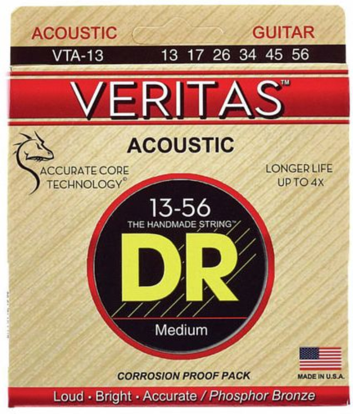 Dr Vta-13 Veritas Phosphore Bronze Acoustic Guitar 6c 13-56 - Westerngitaarsnaren - Main picture