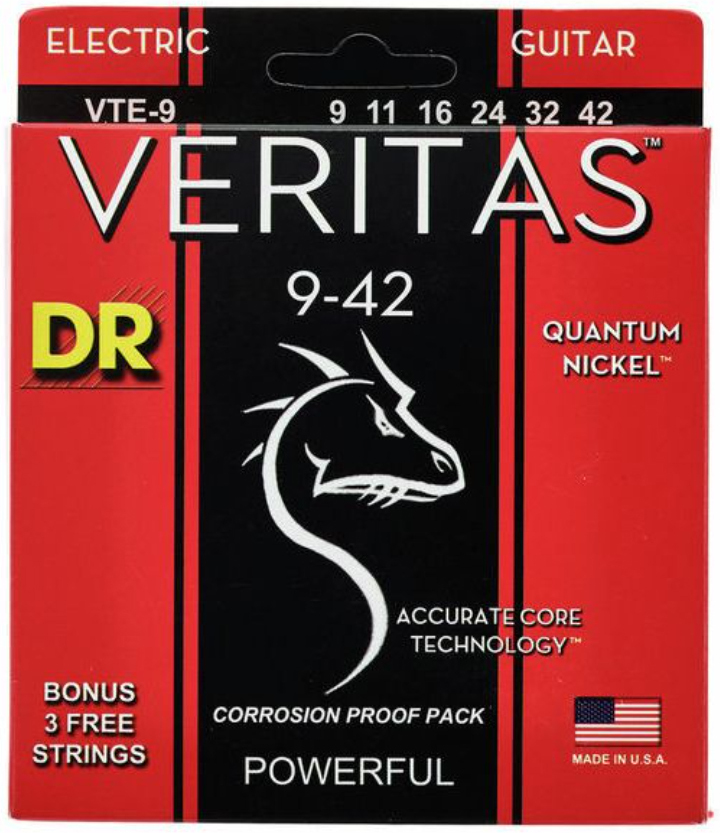 Dr Vte-9 Veritas Electric Guitar 6c 9-42 - Elektrische gitaarsnaren - Main picture