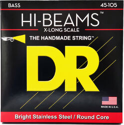 Elektrische bassnaren Dr HI-BEAMS Stainless Steel 45-105 X-Long Scale - Set van 4 snaren