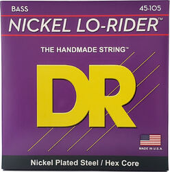 Elektrische bassnaren Dr LO-RIDER Nickel Plated Steel 45-105 - Set van 4 snaren