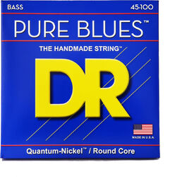 Elektrische bassnaren Dr Pure Blues Quantum Nickel 45-100 - Set van 4 snaren