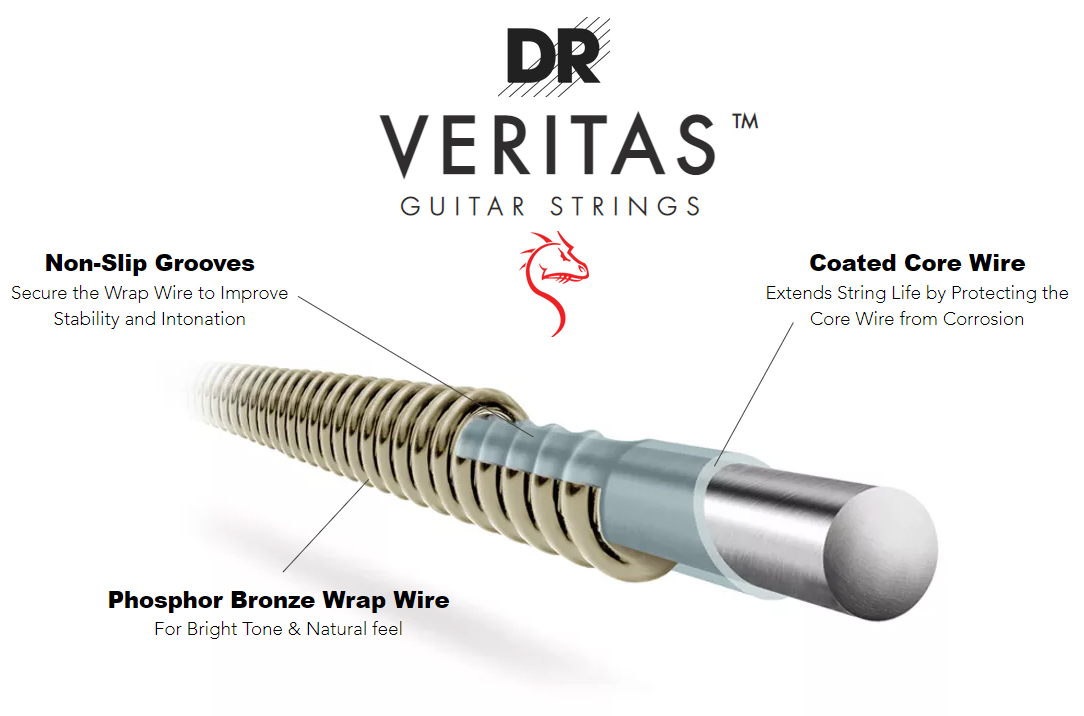Dr Vta-12 Veritas Phosphore Bronze Acoustic Guitar 6c 12-54 - Westerngitaarsnaren - Variation 1