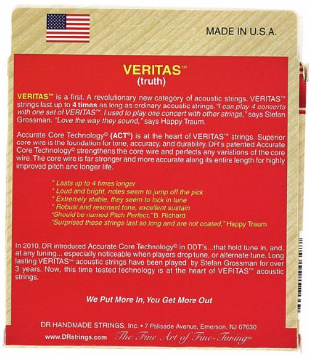 Dr Vta-13 Veritas Phosphore Bronze Acoustic Guitar 6c 13-56 - Westerngitaarsnaren - Variation 1