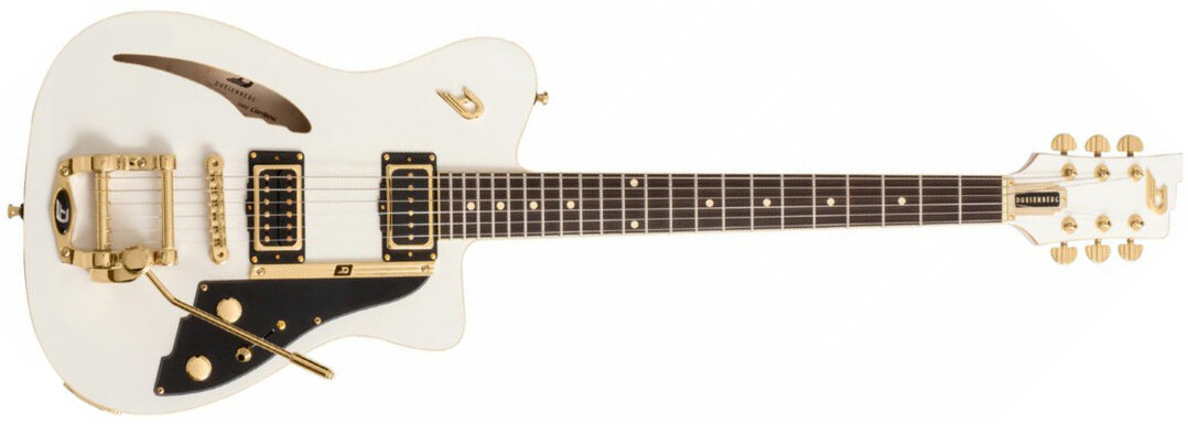 Duesenberg Caribou Ltd Hs Trem Rw - White - Semi hollow elektriche gitaar - Main picture